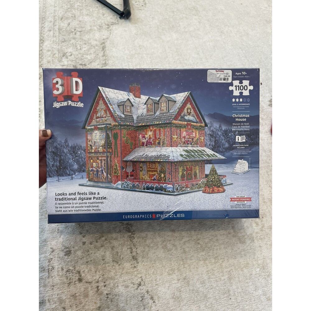 Eurographics 1100 Piece Christmas House 3D Puzzle‎ BNIB Sealed